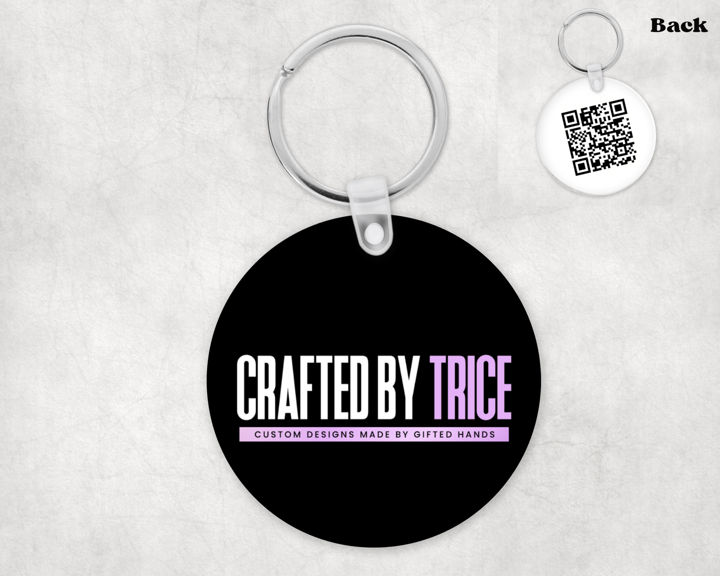 Custom Business Logo Keychain with QR Code | Personalized Promotional Keychain | Small Business Marketing Accessory | Branded Bag Tag | Networking Tool