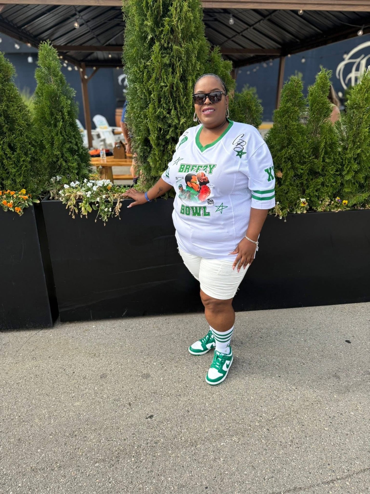 Custom Breezy Bowl Jersey with Glitter Vinyl & DTF Print – Personalized Colors, Front & Back Design