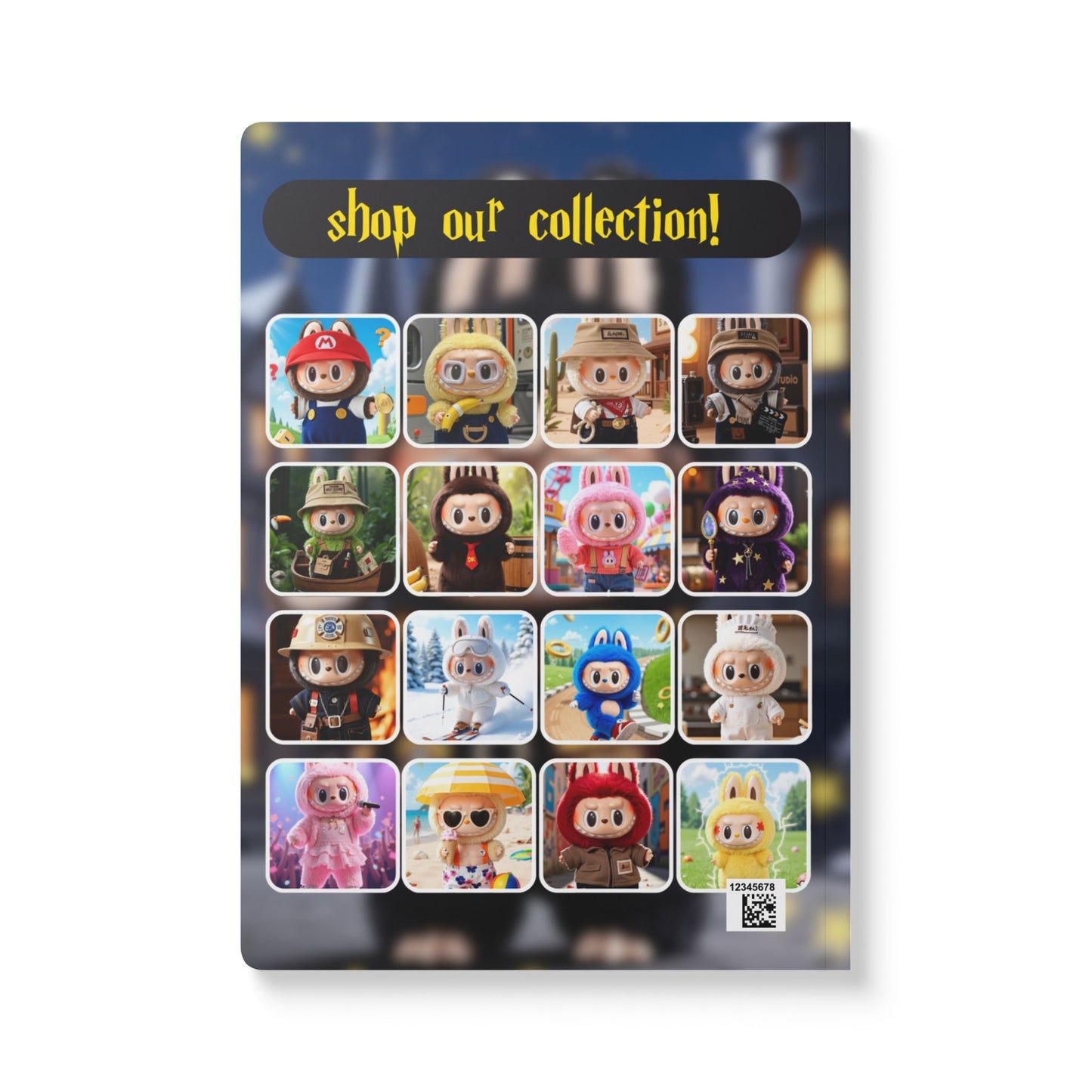 Harry Potter Inspired Labubu Softcover Journal
