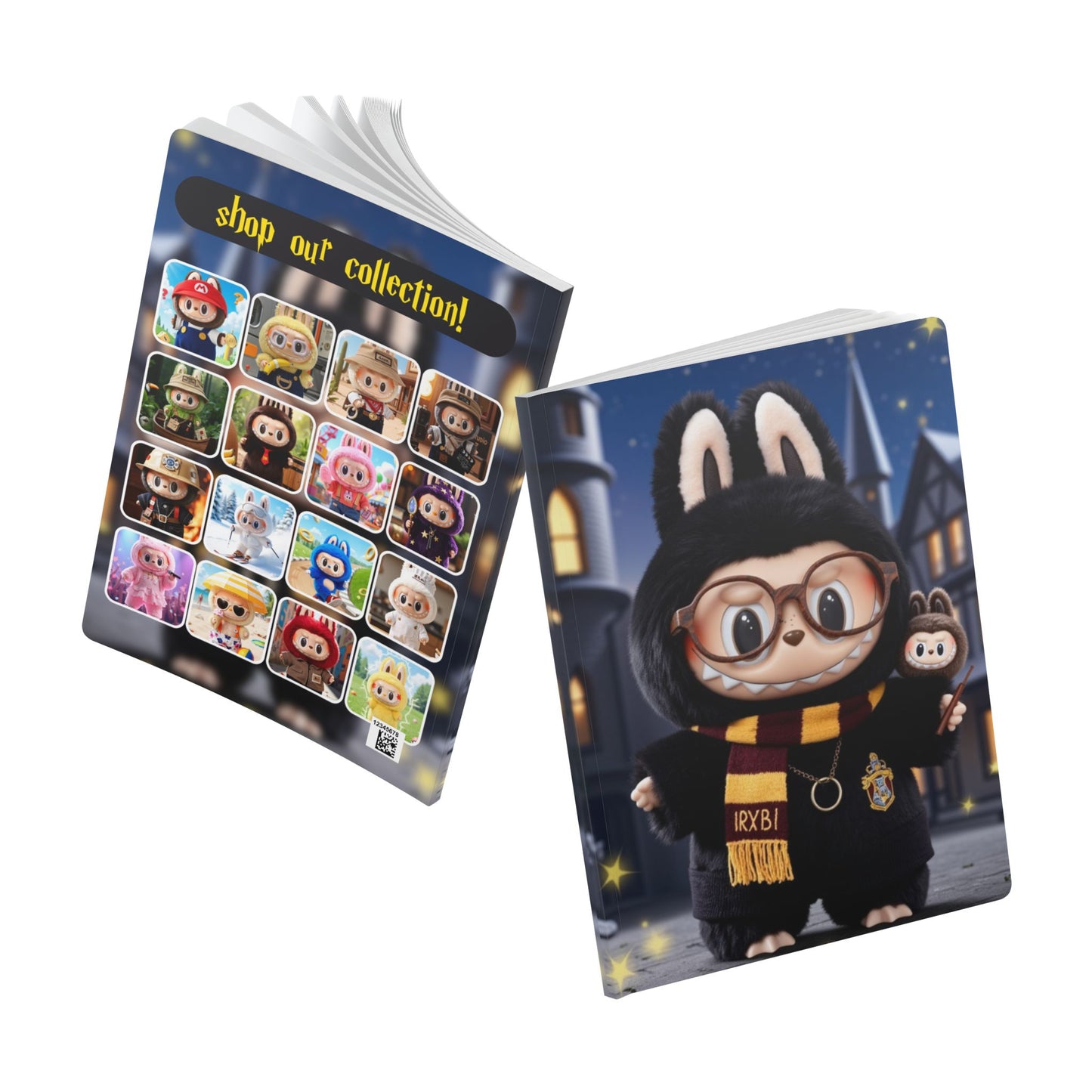 Harry Potter Inspired Labubu Softcover Journal