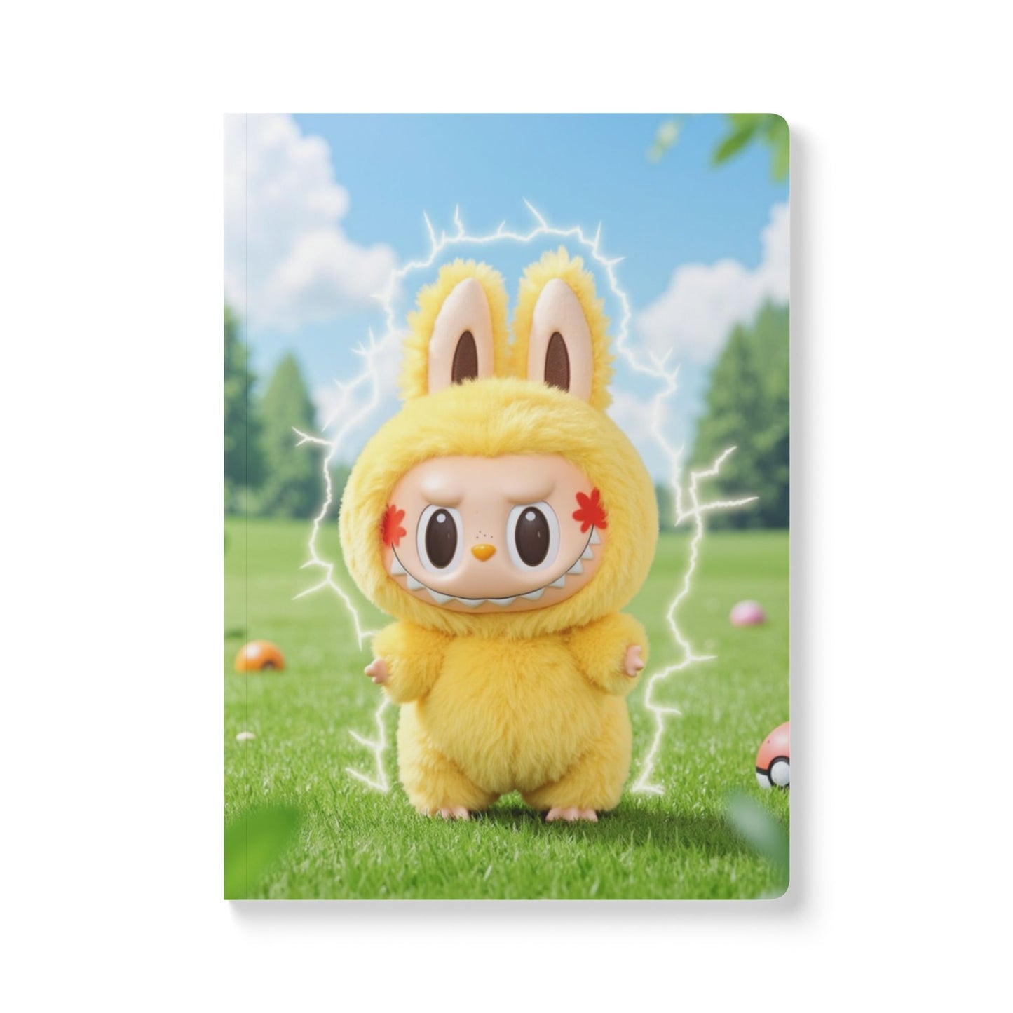 Cute Labubu Softcover Journal , Playful Notebook, Stationery, Gifts for Students, Anime Show Inspired