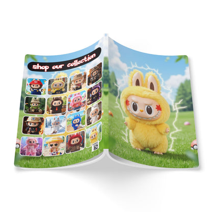 Cute Labubu Softcover Journal , Playful Notebook, Stationery, Gifts for Students, Anime Show Inspired