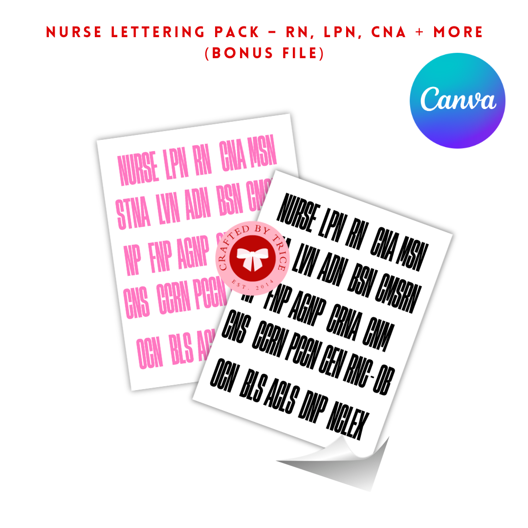 Nurse Illusion Makeup Bag Template Bundle