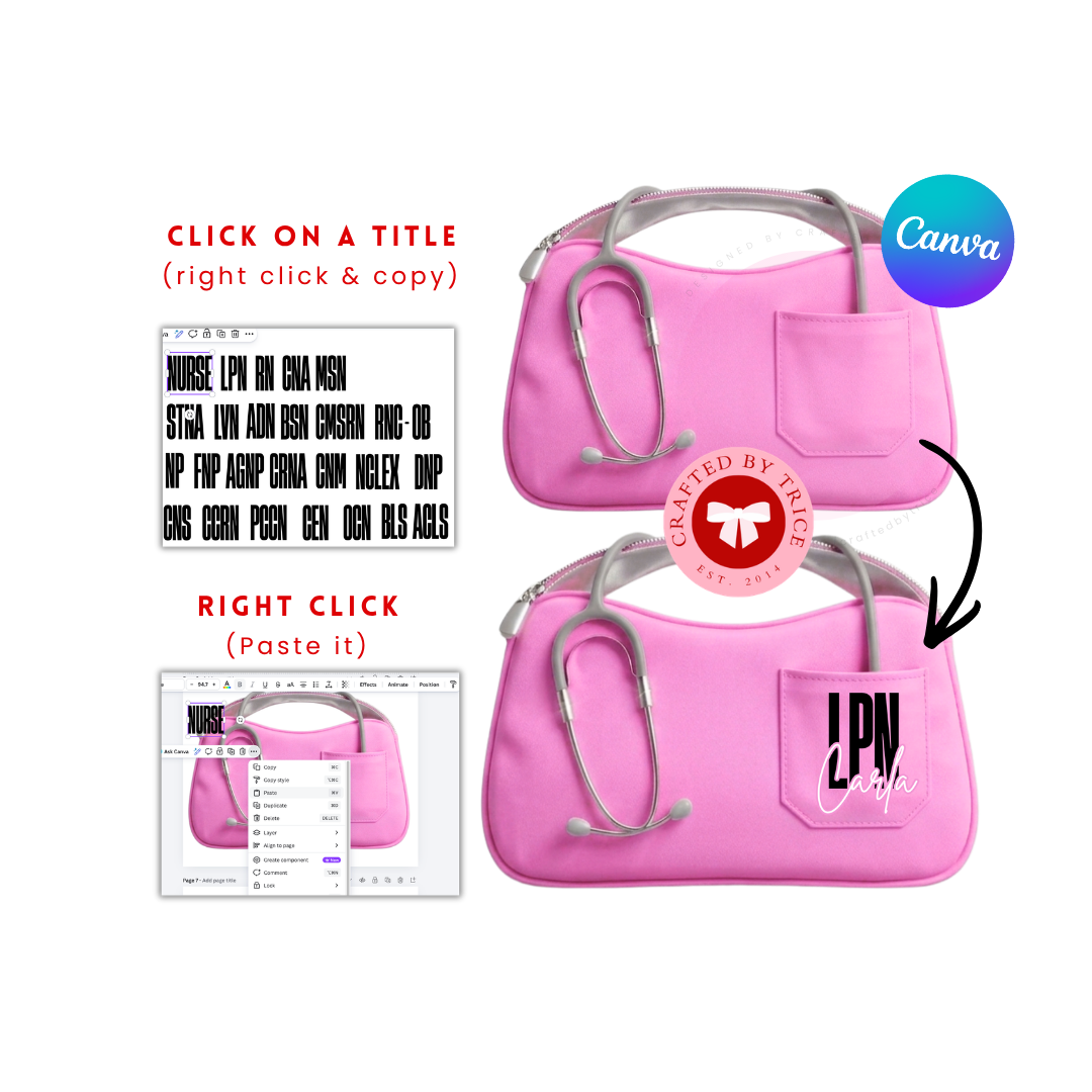 Nurse Illusion Makeup Bag Template Bundle