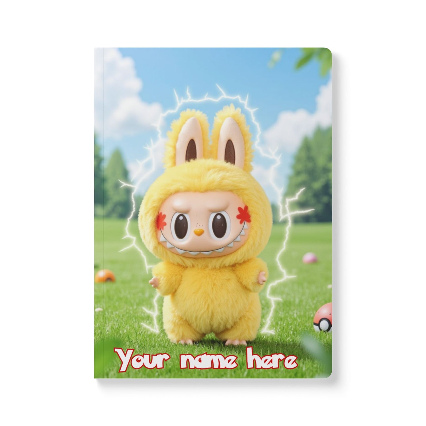 Cute Labubu Softcover Journal , Playful Notebook, Stationery, Gifts for Students, Anime Show Inspired