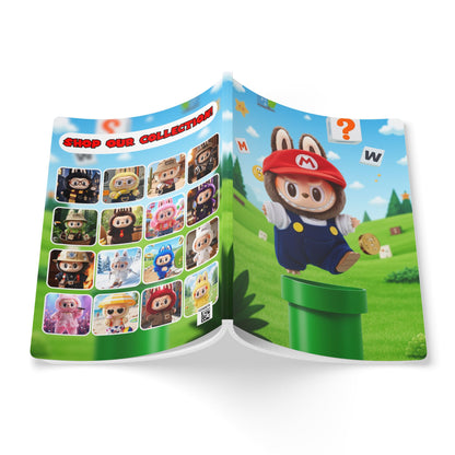 Cute Labubu Softcover Journal , Playful Notebook, Stationery, Gifts for Students, Retro Video Game Inspired