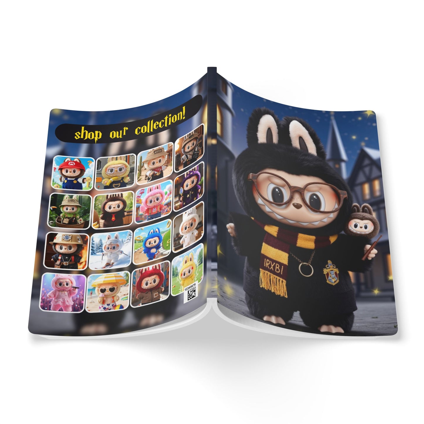 Harry Potter Inspired Labubu Softcover Journal