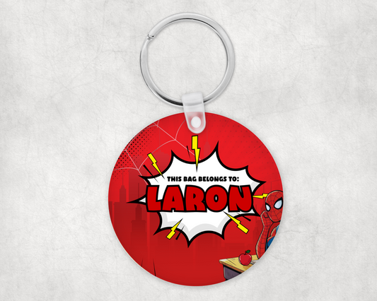 Personalized Bag Tag Keychain | Custom Name Backpack Tag | Kids School Bag Identifier | Travel Luggage Tag | Gift for Kids and Adults