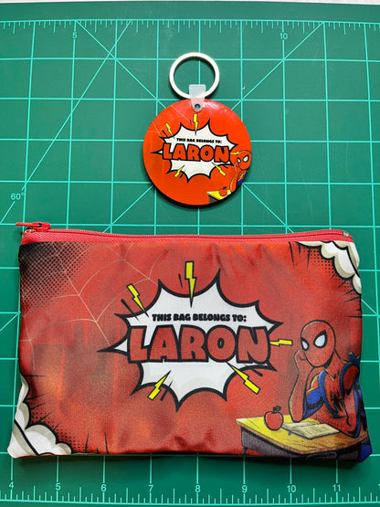 Personalized Bag Tag Keychain | Custom Name Backpack Tag | Kids School Bag Identifier | Travel Luggage Tag | Gift for Kids and Adults