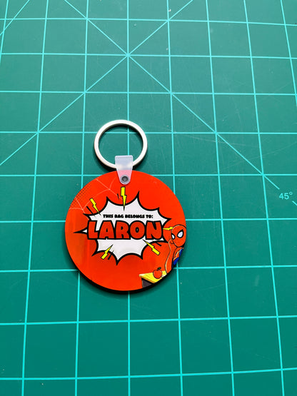 Personalized Bag Tag Keychain | Custom Name Backpack Tag | Kids School Bag Identifier | Travel Luggage Tag | Gift for Kids and Adults