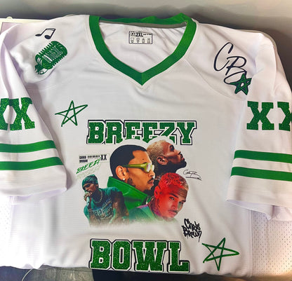 Custom Breezy Bowl Jersey with Glitter Vinyl & DTF Print – Personalized Colors, Front & Back Design