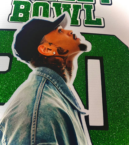 Custom Breezy Bowl Jersey with Glitter Vinyl & DTF Print – Personalized Colors, Front & Back Design