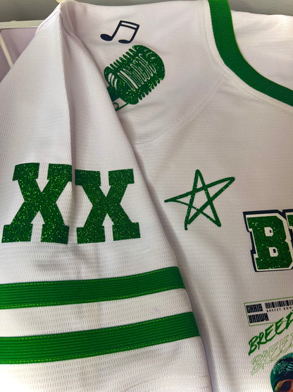 Custom Breezy Bowl Jersey with Glitter Vinyl & DTF Print – Personalized Colors, Front & Back Design